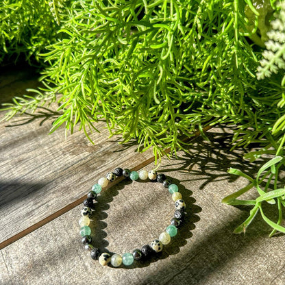 HOKKAIDO MIST | Natuursteen armband mix | 6mm | Normal Fit