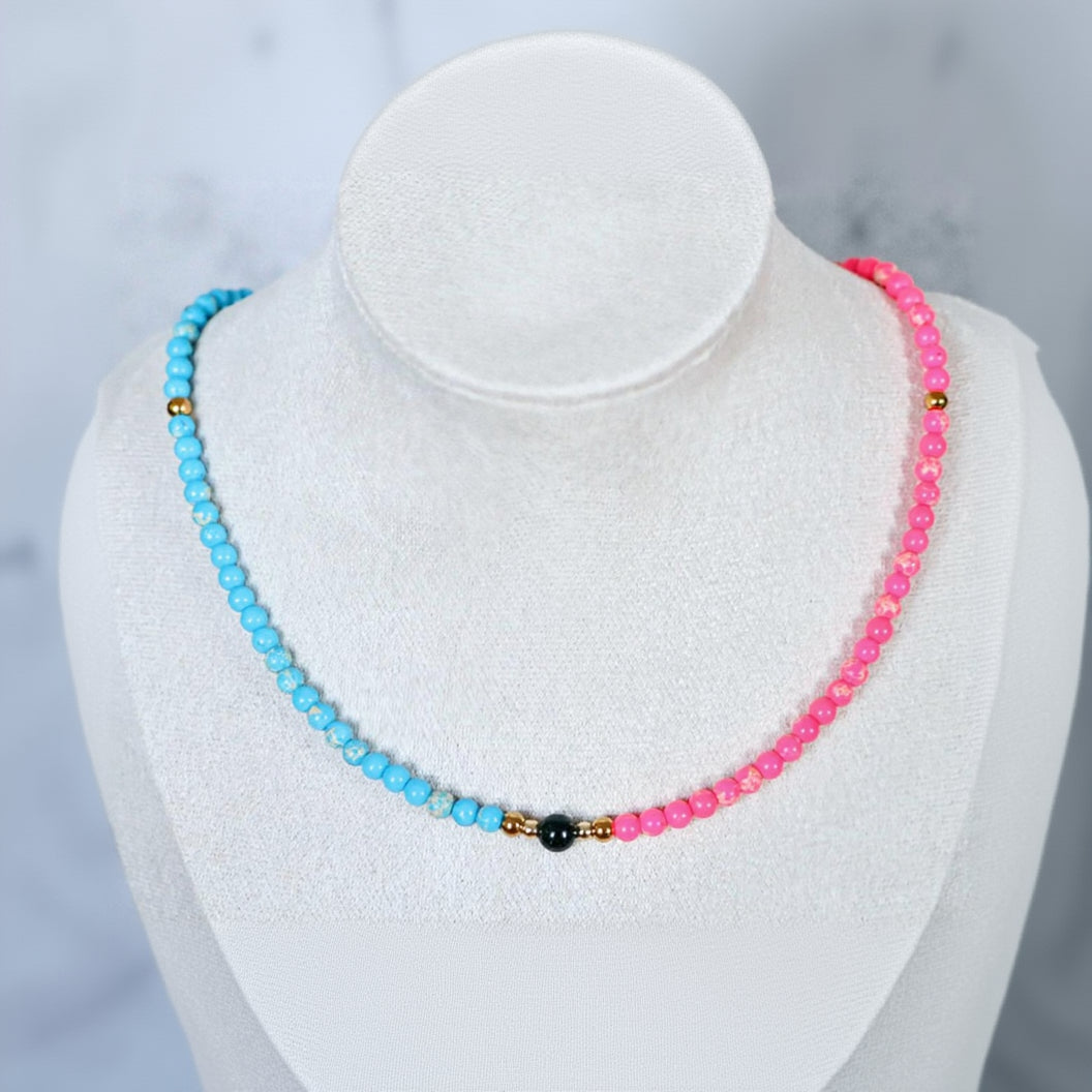PINK SANDS BAY | Howliet ketting | 4mm | ca. 40cm