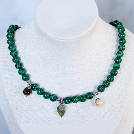 EMERALD TRAILS | Malachiet ketting | 8mm | ca. 40cm