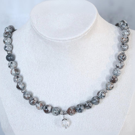 MARBLE PEAK | Syeniet ketting | 8mm | ca. 40cm