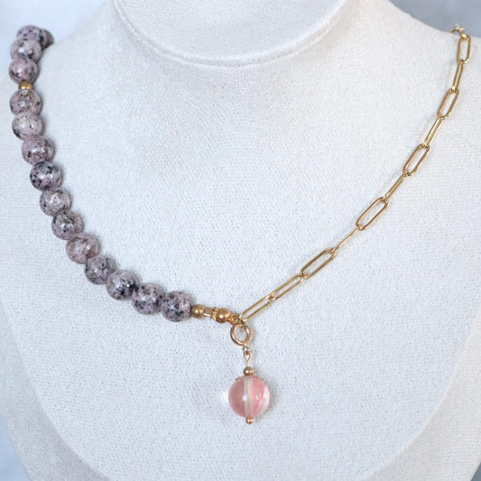 WHISPERS OF SEQUOIA | Graniet ketting | 8mm | ca. 40cm
