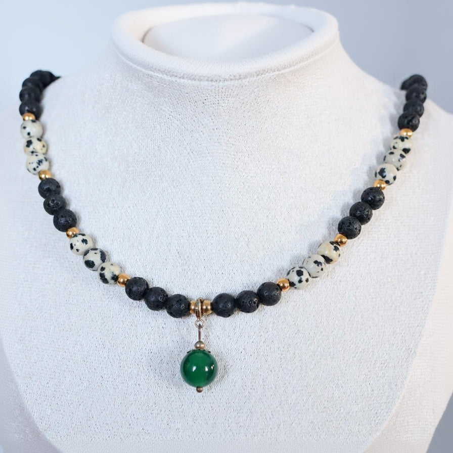 THE WHISTLERS CREST | Natuursteen ketting mix | 6mm | ca. 40cm