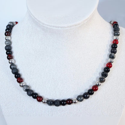 ETNA NIGHTS | Natuursteen ketting mix | 6mm | ca. 40 cm