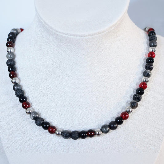 ETNA NIGHTS | Natuursteen ketting mix | 6mm | ca. 40 cm