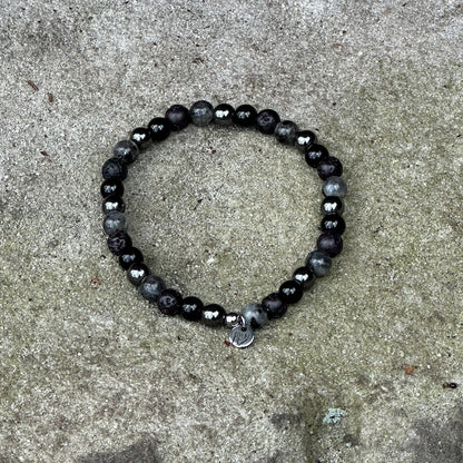 REYKJAVIK NIGHTFALL | Natuursteen armband mix | 6mm | Normal Fit