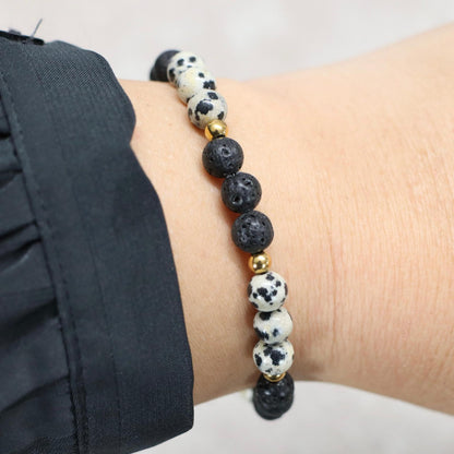 SPIRIT OF OAXACA | Dalmatiër jaspis armband | 6mm | Normal Fit