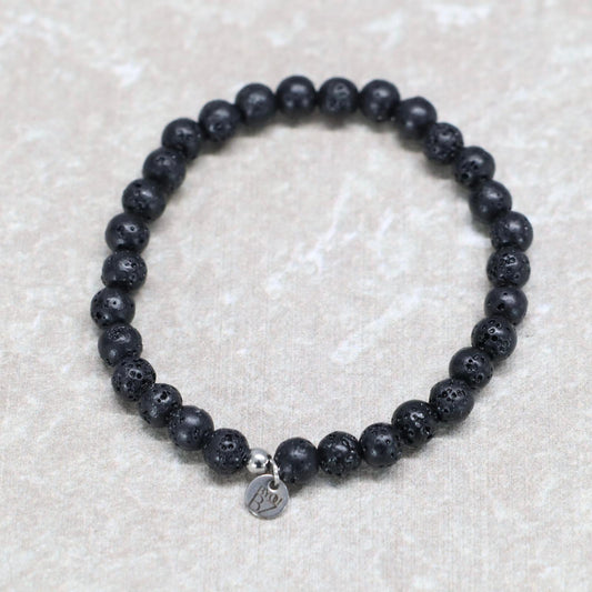 CLASSIC LAVASTEEN | Lavasteen armband | 6mm | Normal Fit