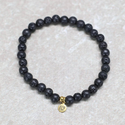 CLASSIC LAVASTEEN | Lavasteen armband | 6mm | Normal Fit