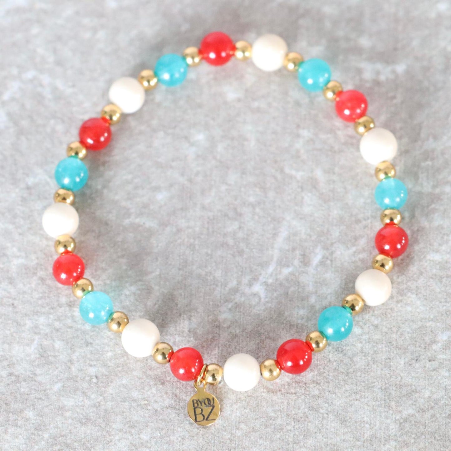 JOY GEM POSITANO | Natuursteen armband mix | 6mm | Normal Fit