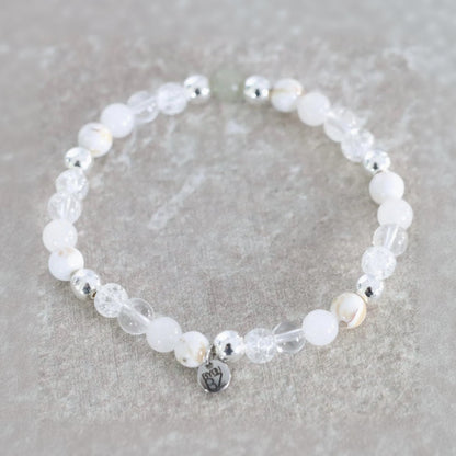 LAPLAND ICE GLOW | Natuursteen armband mix | 6mm | Normal Fit