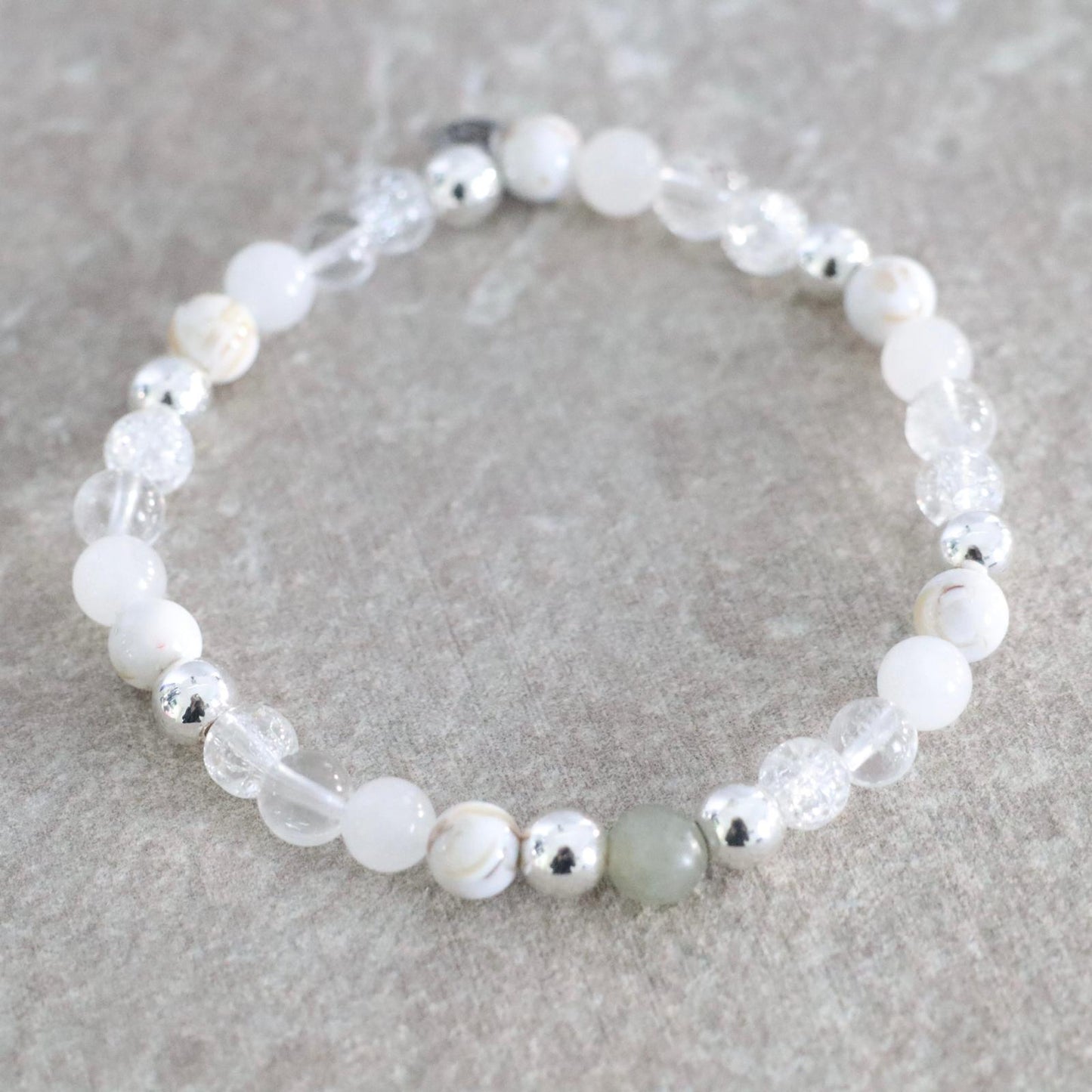 LAPLAND ICE GLOW | Natuursteen armband mix | 6mm | Normal Fit