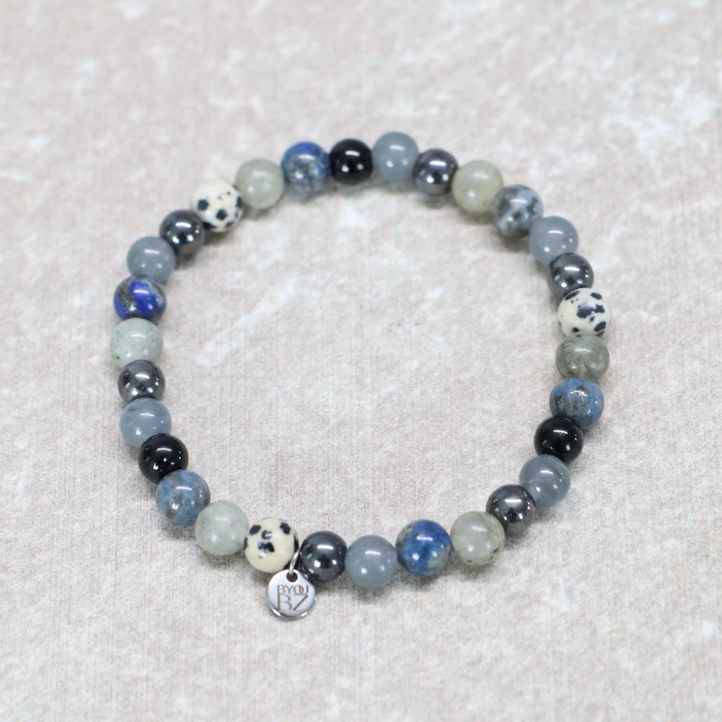 BANFF GLACIER | Natuursteen armband mix | 6mm | Normal Fit