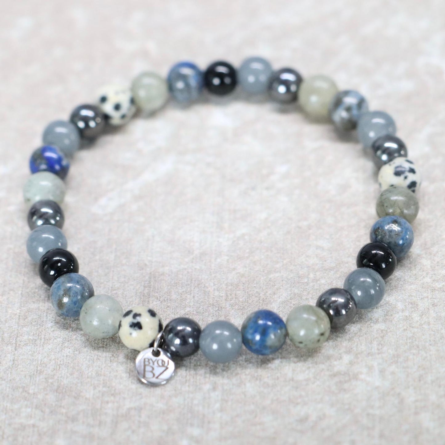 BANFF GLACIER | Natuursteen armband mix | 6mm | Normal Fit