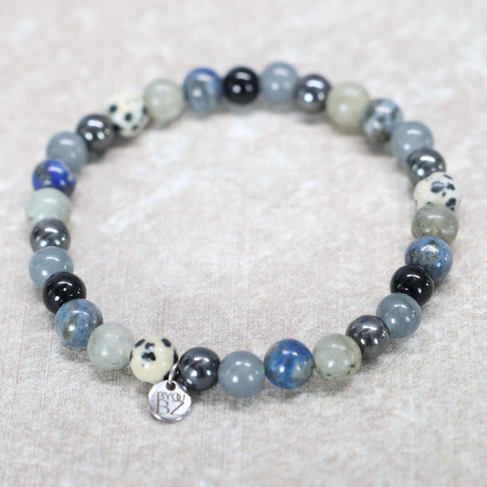 BANFF GLACIER | Natuursteen armband mix | 6mm | Normal Fit