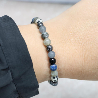 BANFF GLACIER | Natuursteen armband mix | 6mm | Normal Fit