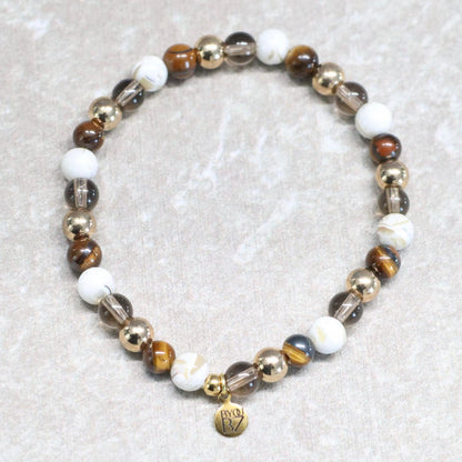 NAMIBIA GOLDEN DUNE | Natuursteen armband mix | 6mm | Normal Fit