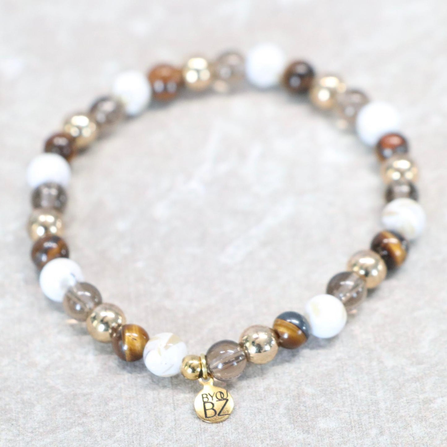 NAMIBIA GOLDEN DUNE | Natuursteen armband mix | 6mm | Normal Fit