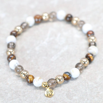 NAMIBIA GOLDEN DUNE | Natuursteen armband mix | 6mm | Normal Fit