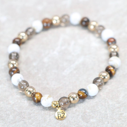 NAMIBIA GOLDEN DUNE | Natuursteen armband mix | 6mm | Normal Fit