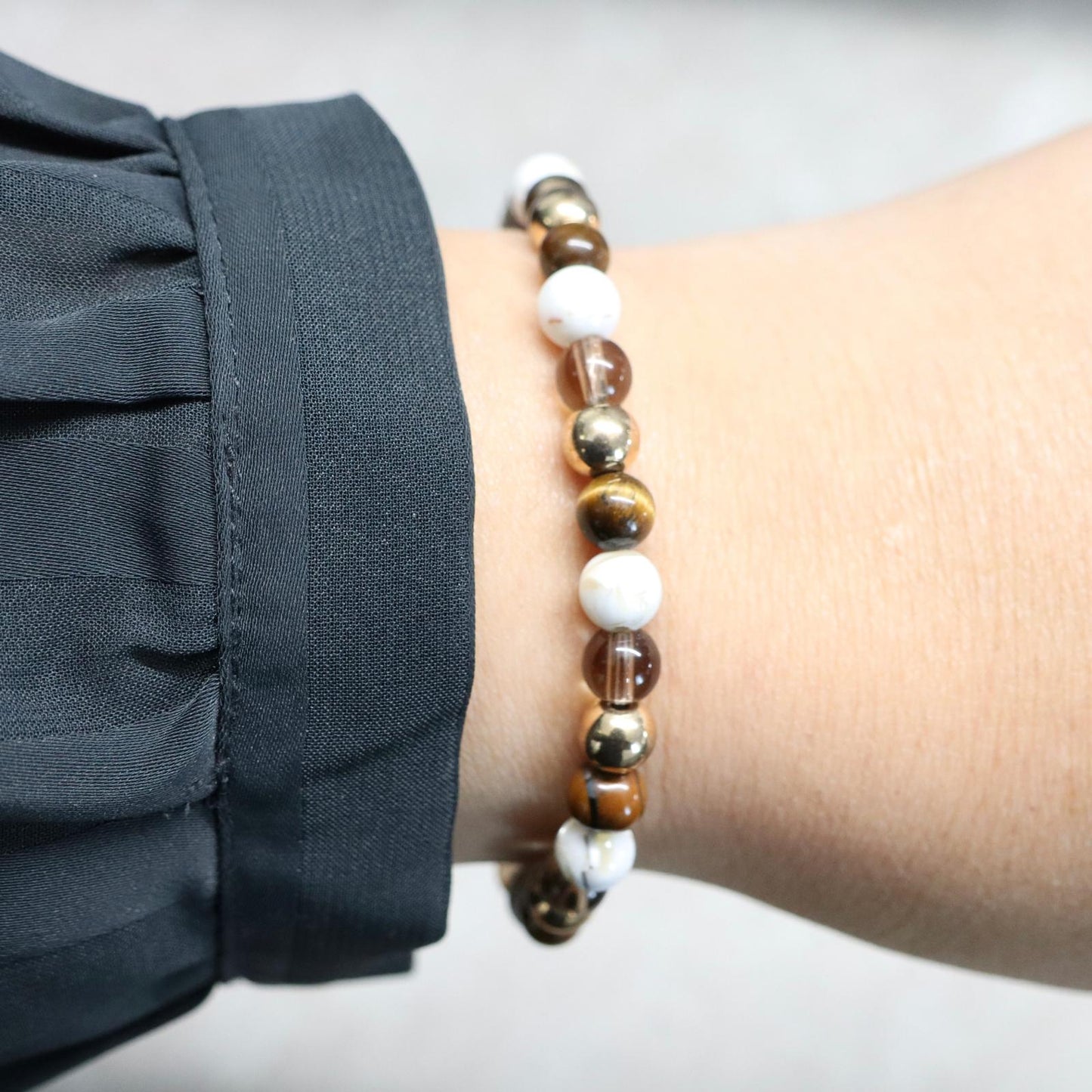 NAMIBIA GOLDEN DUNE | Natuursteen armband mix | 6mm | Normal Fit
