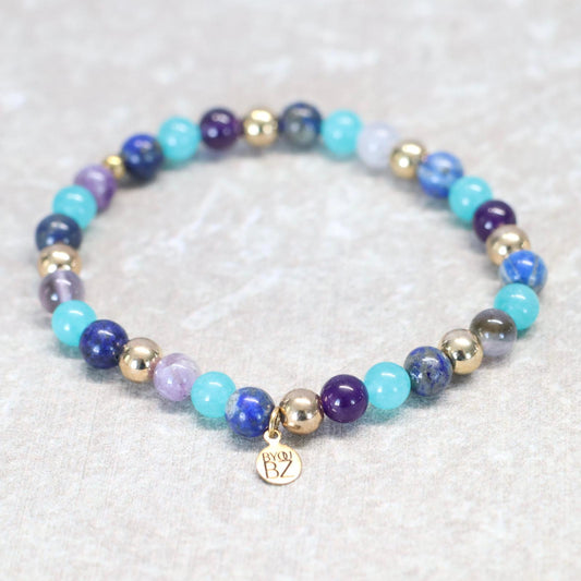 MAUI MOONRISE | Natuursteen armband mix | 6mm | Normal Fit