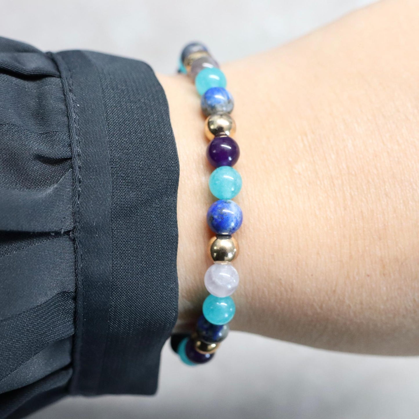 MAUI MOONRISE | Natuursteen armband mix | 6mm | Normal Fit