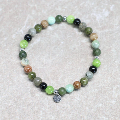 VERDE VOYAGE | Natuursteen armband mix | 6mm | Normal Fit
