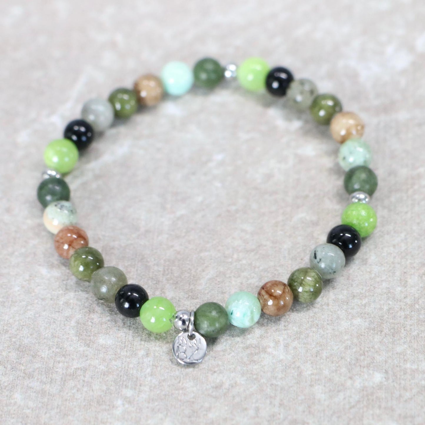 VERDE VOYAGE | Natuursteen armband mix | 6mm | Normal Fit