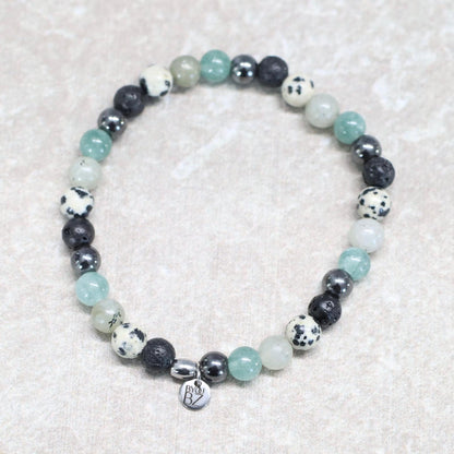 HOKKAIDO MIST | Natuursteen armband mix | 6mm | Normal Fit