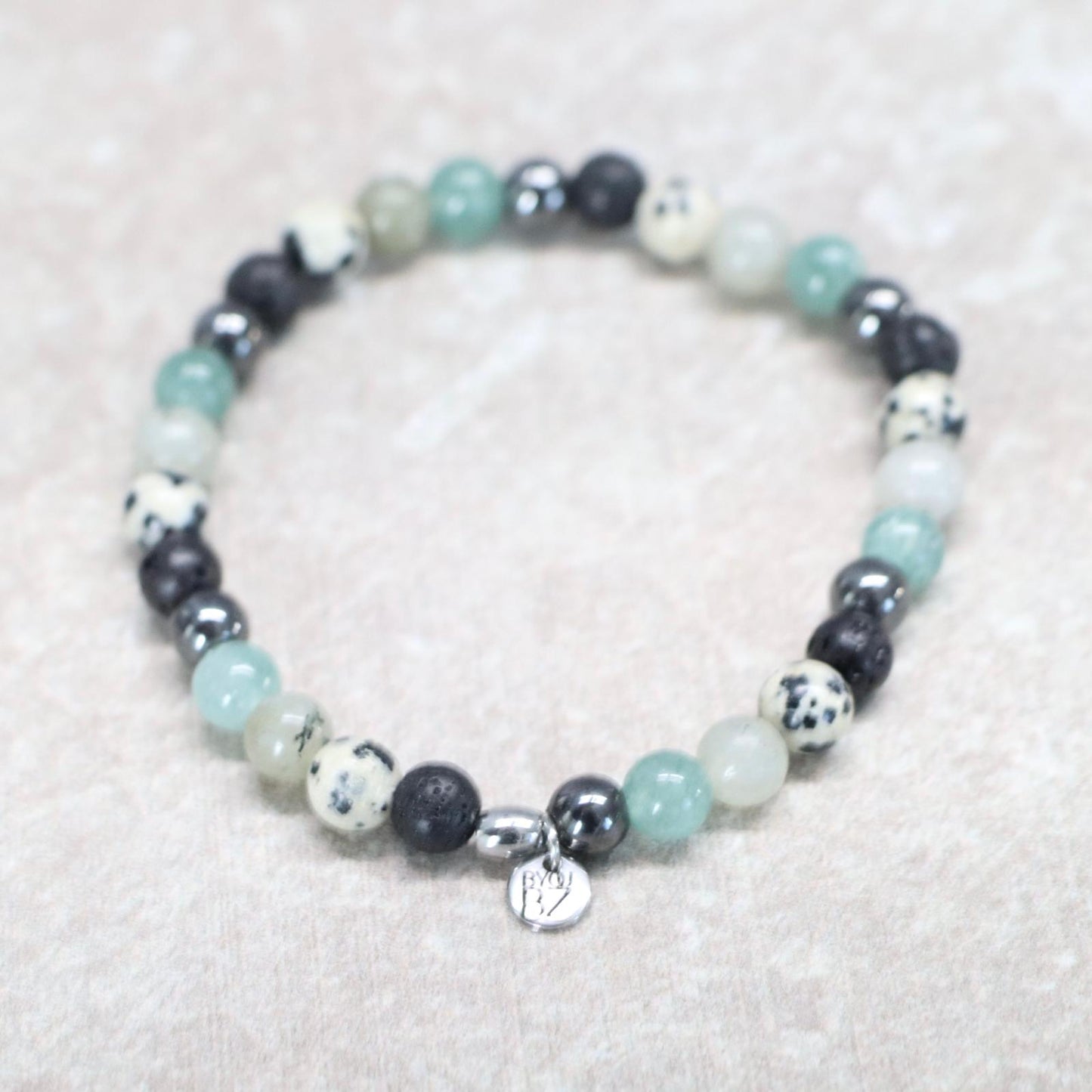 HOKKAIDO MIST | Natuursteen armband mix | 6mm | Normal Fit