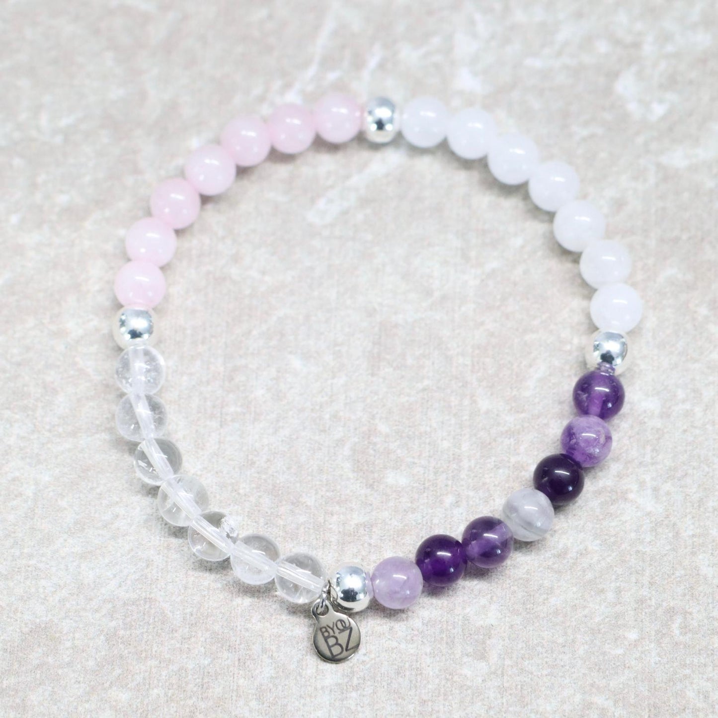 SEOUL BLOSSOM GLOW | Natuursteen armband mix | 6mm | Normal Fit