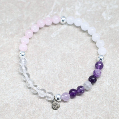 SEOUL BLOSSOM GLOW | Natuursteen armband mix | 6mm | Normal Fit