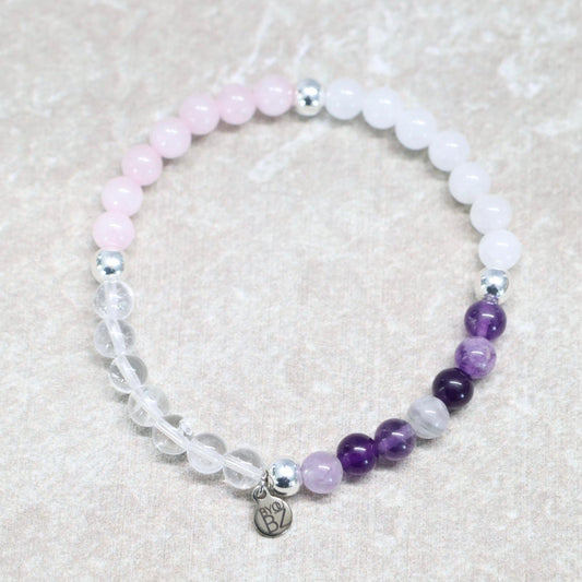 SEOUL BLOSSOM GLOW | Natuursteen armband mix | 6mm | Normal Fit