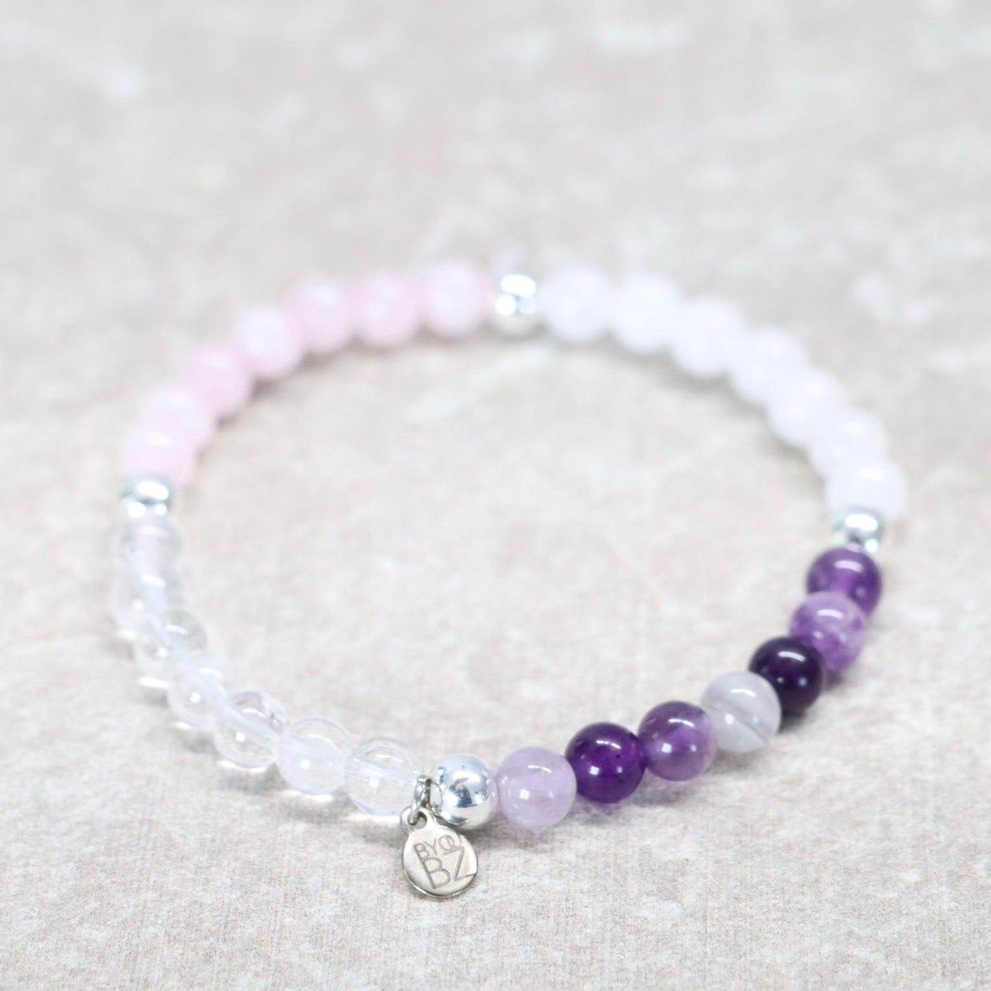 SEOUL BLOSSOM GLOW | Natuursteen armband mix | 6mm | Normal Fit