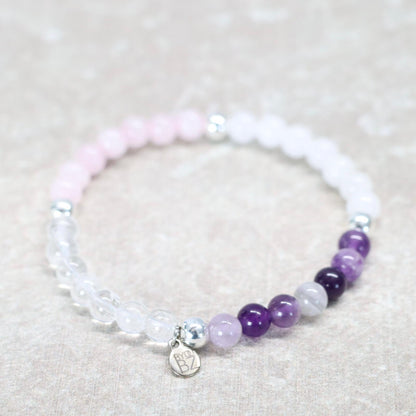 SEOUL BLOSSOM GLOW | Natuursteen armband mix | 6mm | Normal Fit