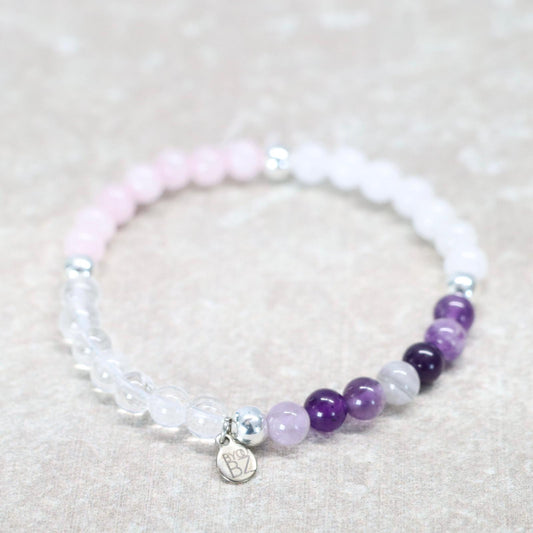 SEOUL BLOSSOM GLOW | Natuursteen armband mix | 6mm | Normal Fit