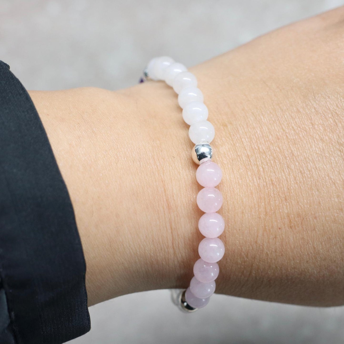 SEOUL BLOSSOM GLOW | Natuursteen armband mix | 6mm | Normal Fit
