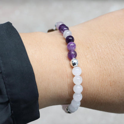 SEOUL BLOSSOM GLOW | Natuursteen armband mix | 6mm | Normal Fit