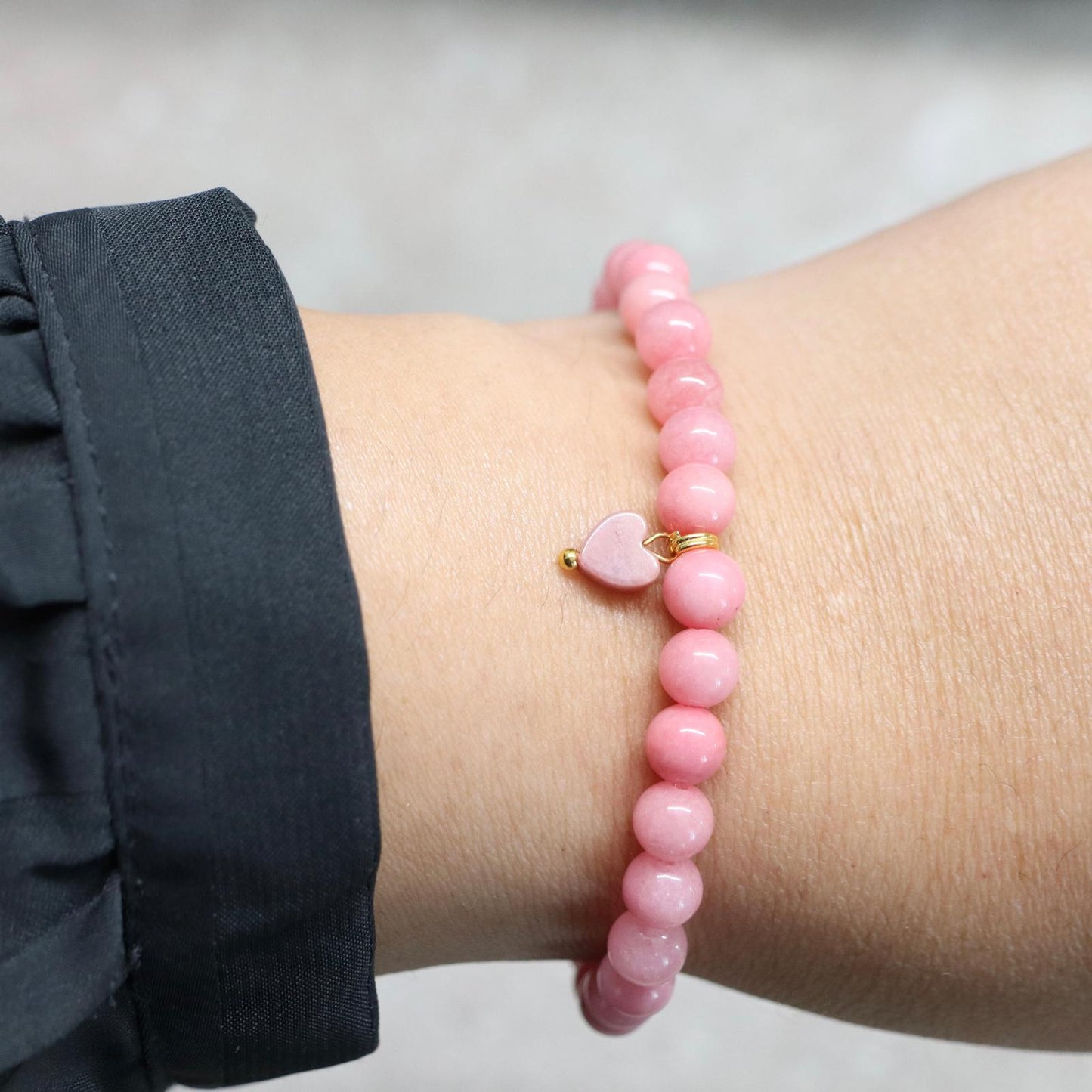 PALM SPRINGS LOVE | Rhodoniet armband | 6mm | Normal Fit