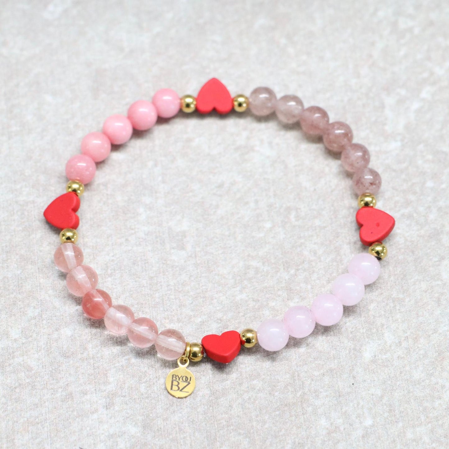 VERONA AMOUR | Natuursteen armband mix | 6mm | Normal Fit