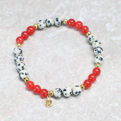 SPIRIT OF OAXACA | Dalmatiër jaspis armband | 6mm | Normal Fit