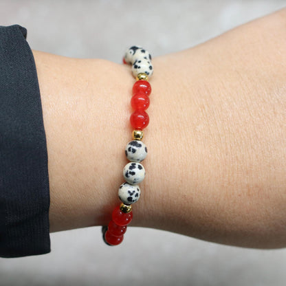 SPIRIT OF OAXACA | Dalmatiër jaspis armband | 6mm | Normal Fit