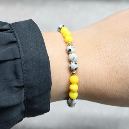 SPIRIT OF OAXACA | Dalmatiër jaspis armband | 6mm | Normal Fit
