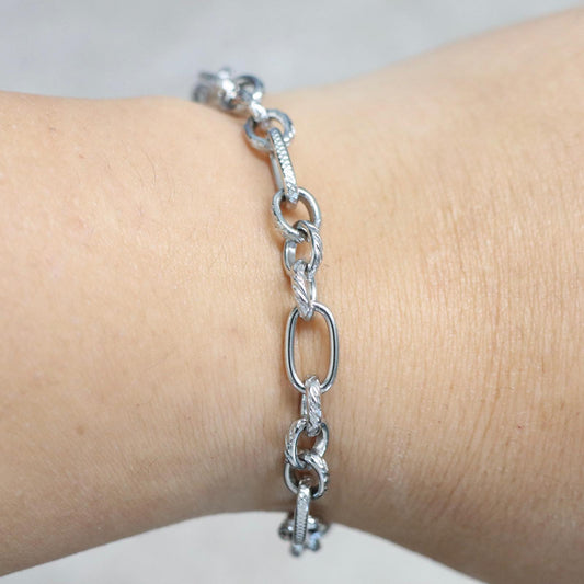 Basis armband A | Zilver | 17cm