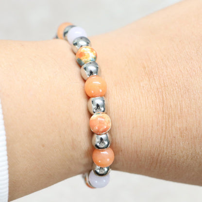 CARTAGENA GLOW | Chalcedoon jaspis armband | 8mm | Normal Fit