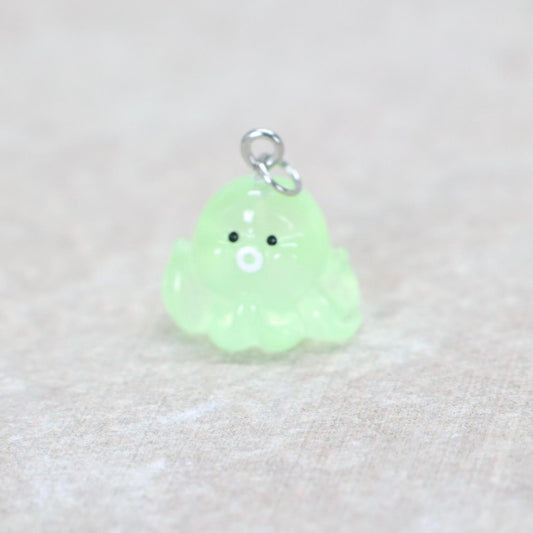 Bedel | Overig | Octopus | Groen transparant | Zilver