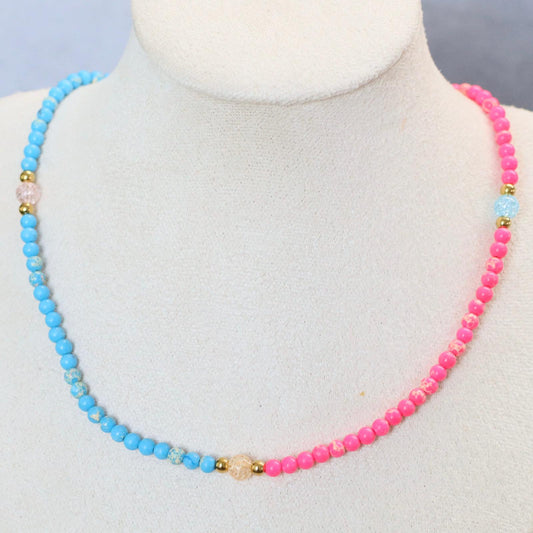 PINK SANDS BAY | Howliet ketting | 4mm | Kreeftsluiting | ca. 40cm